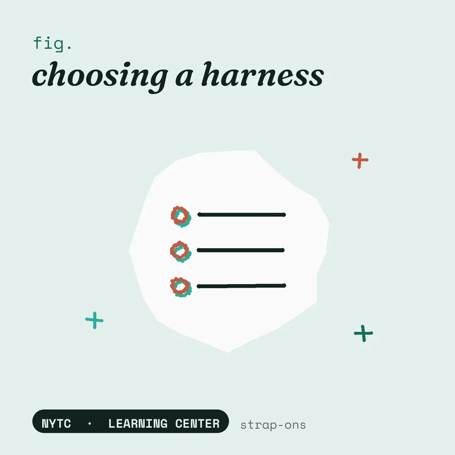 How to choose a strap-on harness — hand-drawn fig plate, NYTC Learning Center