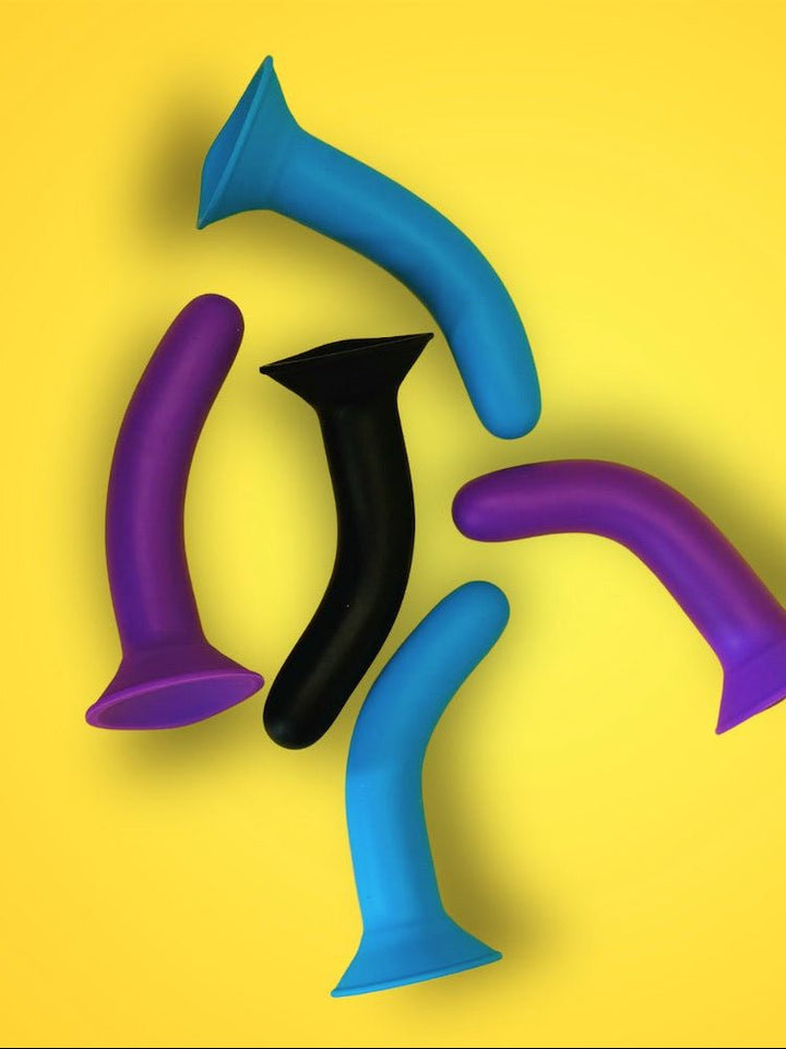 Ainsey colorful bendable silicone strap on with suction cup base - NY Toy Collective