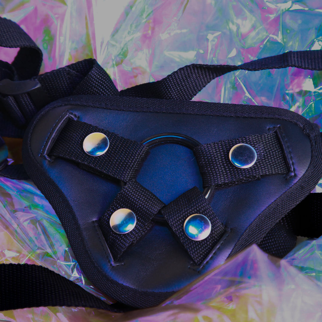 Explorer neoprene strap-on harness with pleasure pocket, New York Toy Collective