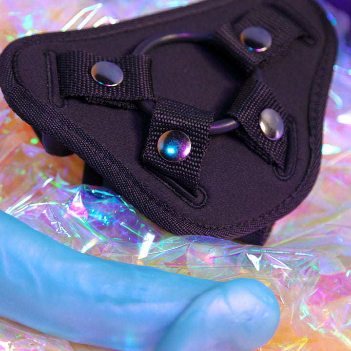 Explorer neoprene strap-on harness with pleasure pocket, New York Toy Collective