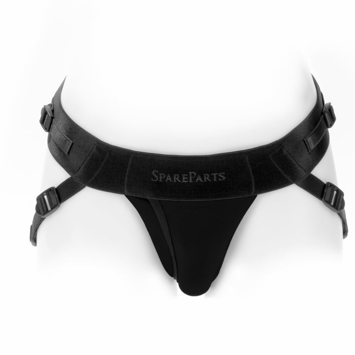 Joque strap-on harness, discreet jock-style, worn under clothes by New York Toy Collective
