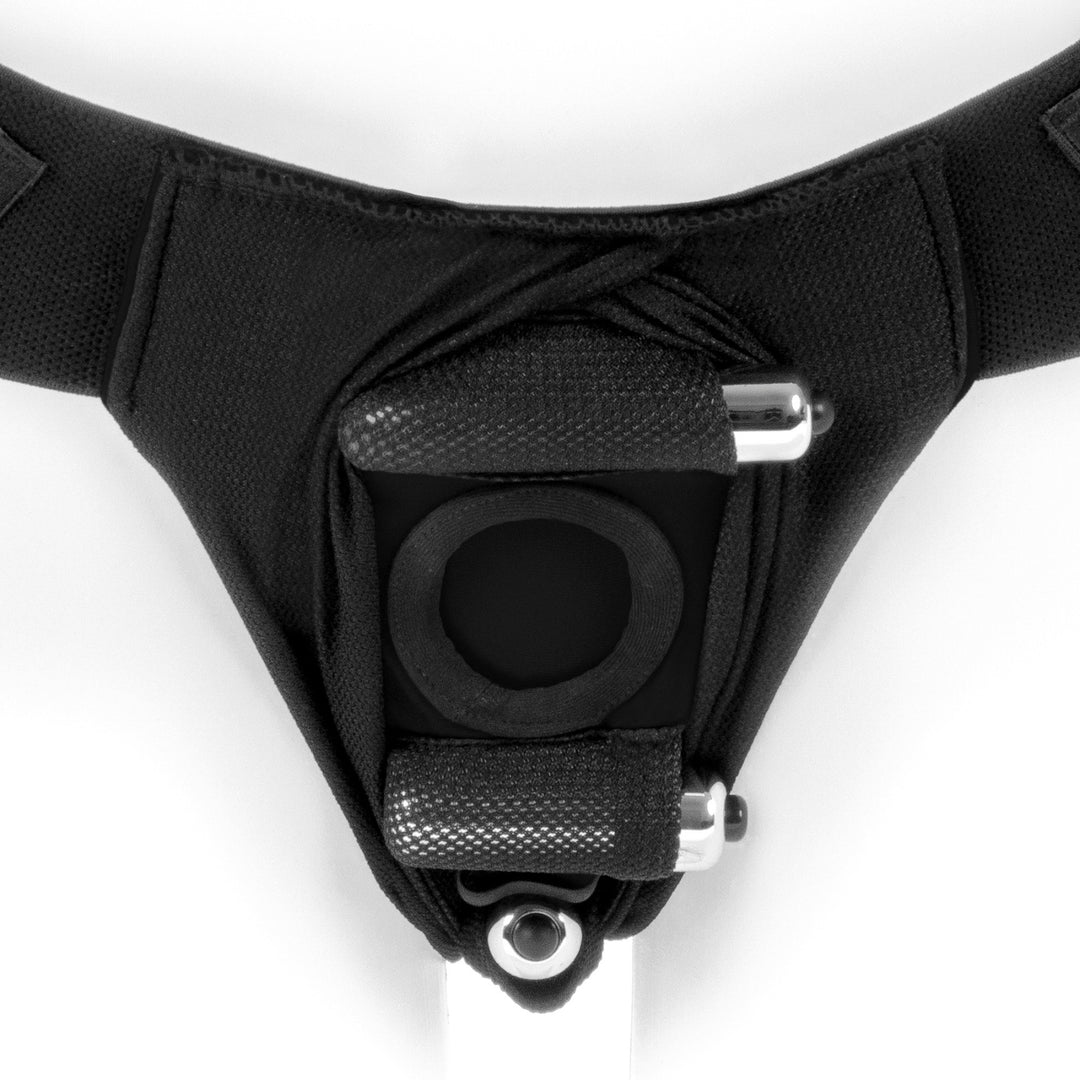 Joque strap-on harness, discreet jock-style, worn under clothes by New York Toy Collective