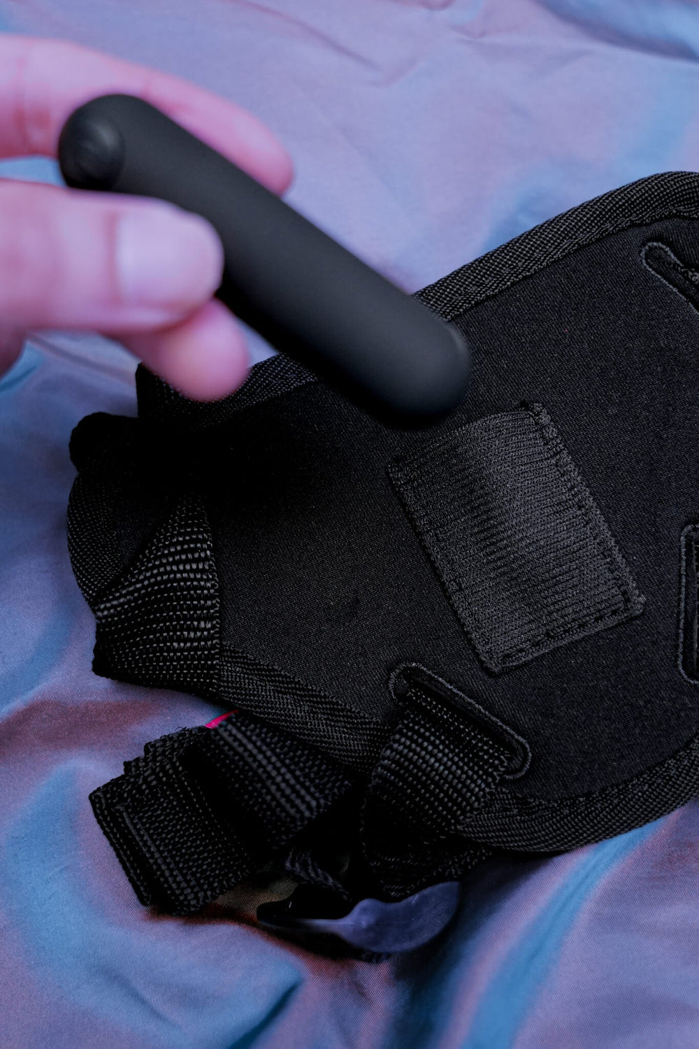 Explorer neoprene vegan strap-on harness with vibe pocket