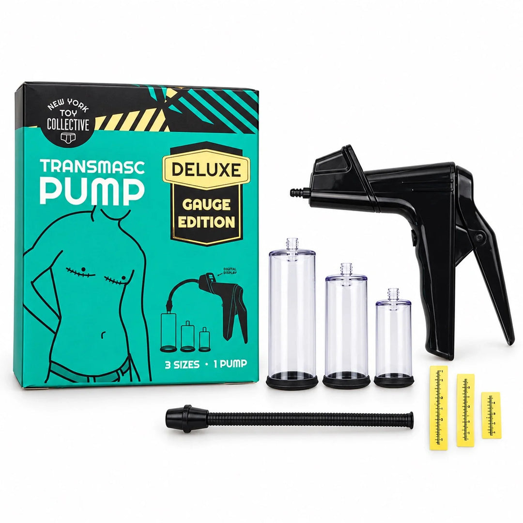 New Deluxe Gauge Edition pump kit with retail box, three cylinders, hose and ruler stickers