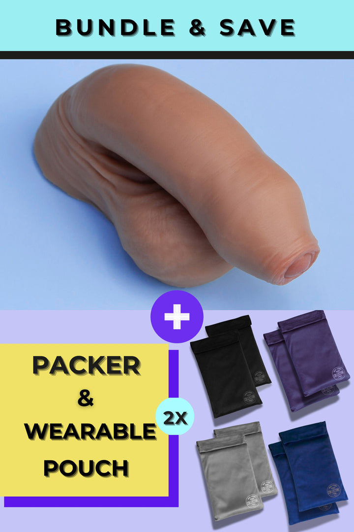 Pierre Packer Kit | Uncut Silicone Packer + 2 Packing Pouches