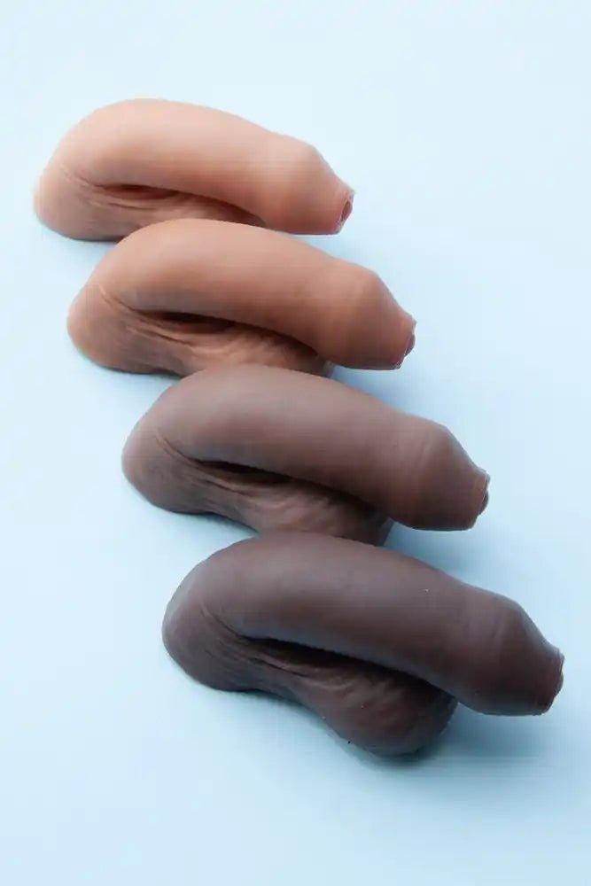 Group shot of handpainted prosthetic model name pierre on blue background by w8e02e-qd.myshopify.com