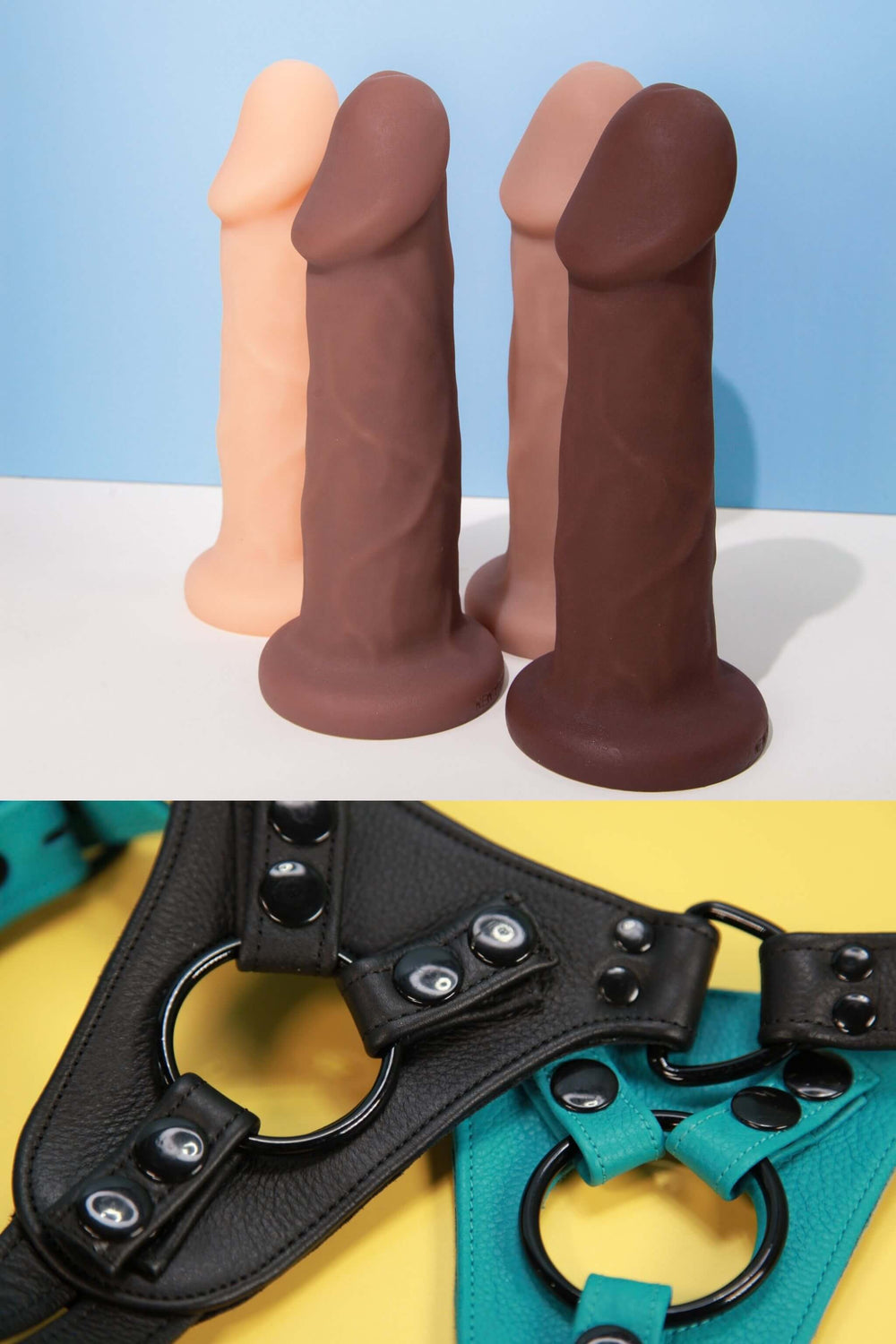 Carter strapon harness kit in black leather by New York Toy Collective